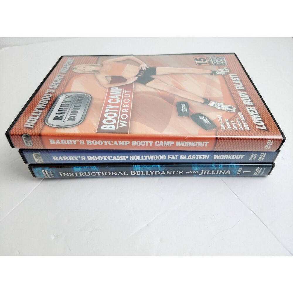 Lot of 3 Work Out DVDs Booty Camp, BellyDance
